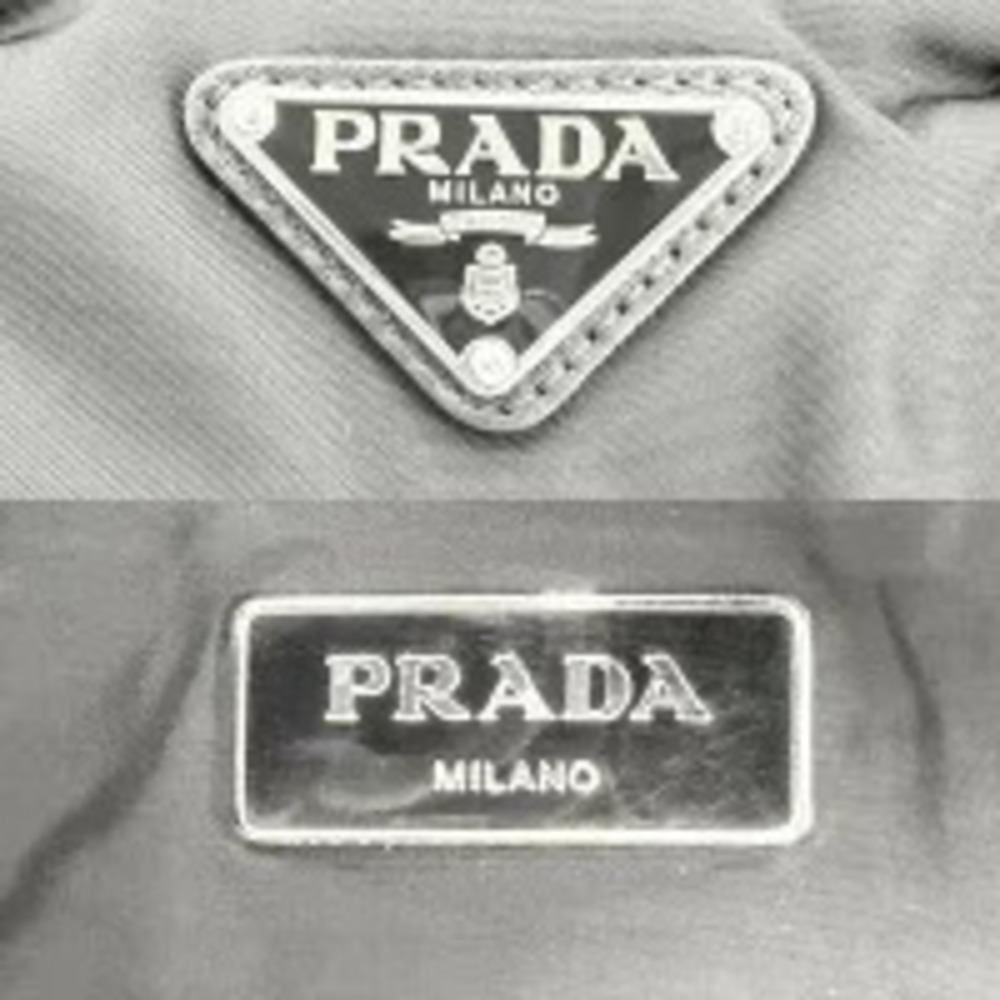 Prada Bomber Bag Triangle Tote 2Way Crossbody Bag Black - Picture 4 of 10